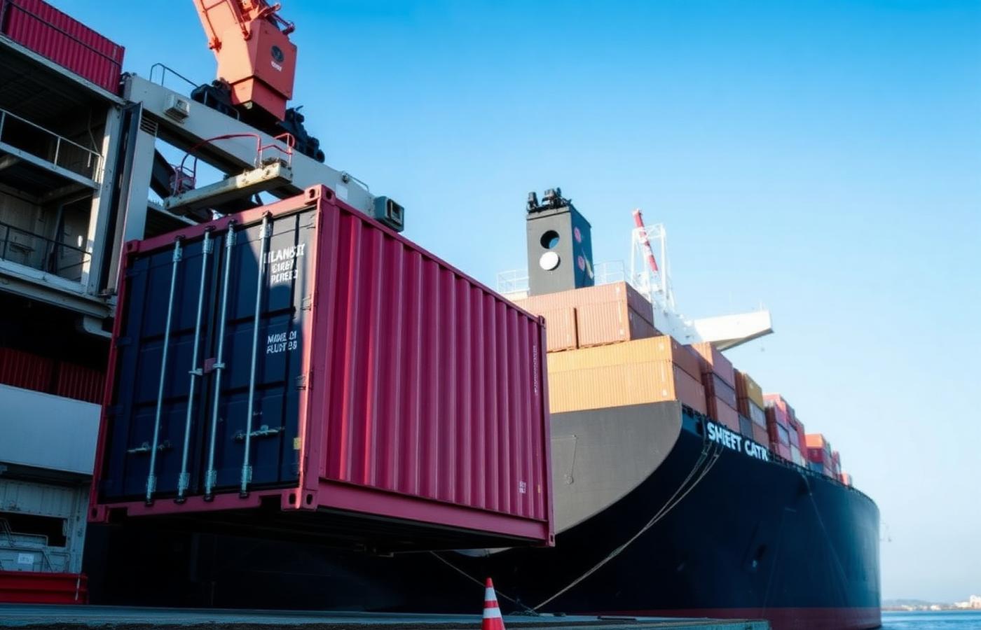 Conteneur maritime en partance pour Guyane